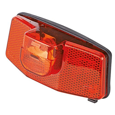Prophete Fahrradbeleuchtung | Prophete LED-Rücklicht für Gepäckträger, 50-80 mm Montageweite, für Naben- und Seitendynamo, 2-adriger Anschluss im Sale